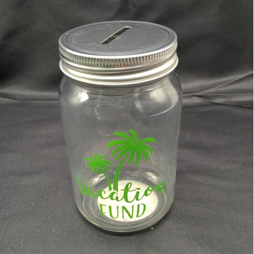 Mason Jar Bank for Vacation Fund